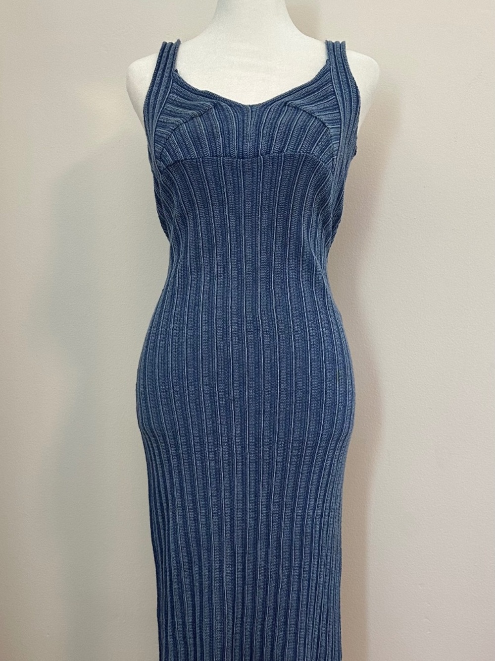 Ronny Kobo Blue Cotton/Linen Dress